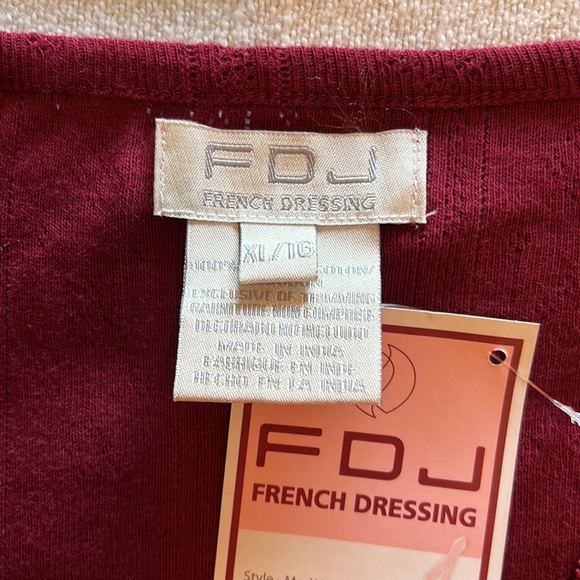 Burgandy Pointelle Top - Picture 4 of 11